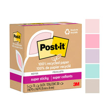 Post-it notas adhesivas super sticky pastel 3" x 3".