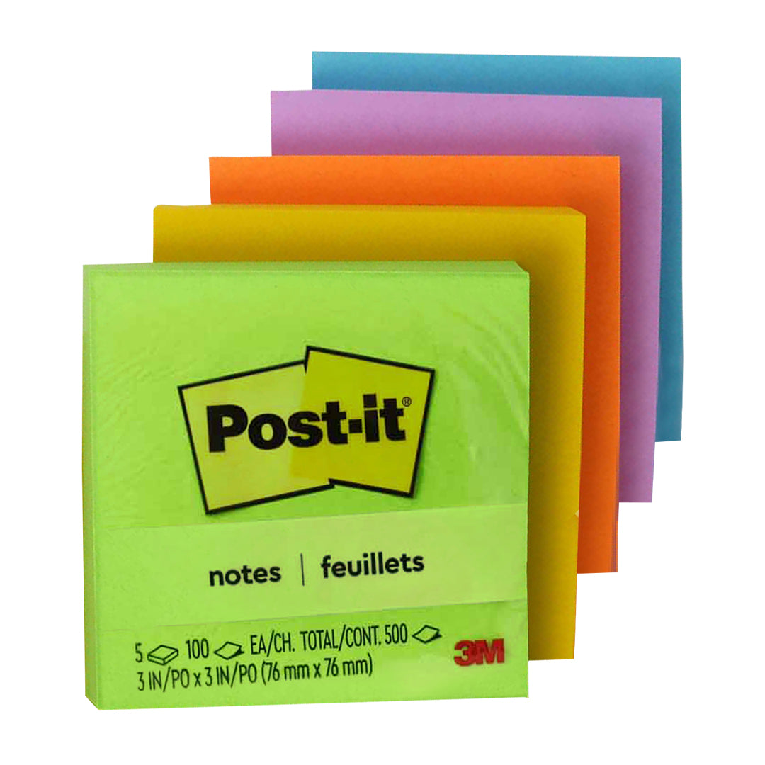 Notas adhesivas Post-it ultra 654 7.6 cm x 7.6 cm de 100 hojas.