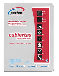 Cubierta para engargolar Perfex tamaño carta