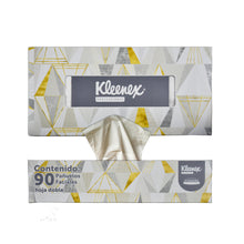 Pañuelos facial kleenex 89330 caja con 90 hojas dobles.
