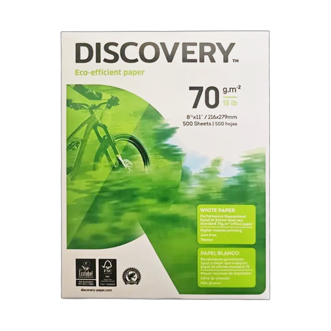 PAPEL BOND DISCOVERY VERDE CARTA 97 % BLANCURA 70 GRAMOS