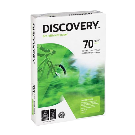PAPEL BOND DISCOVERY VERDE CARTA 97 % BLANCURA 70 GRAMOS