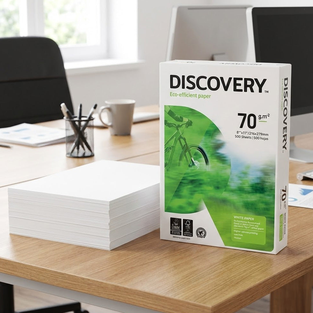 PAPEL BOND DISCOVERY VERDE CARTA 97 % BLANCURA 70 GRAMOS
