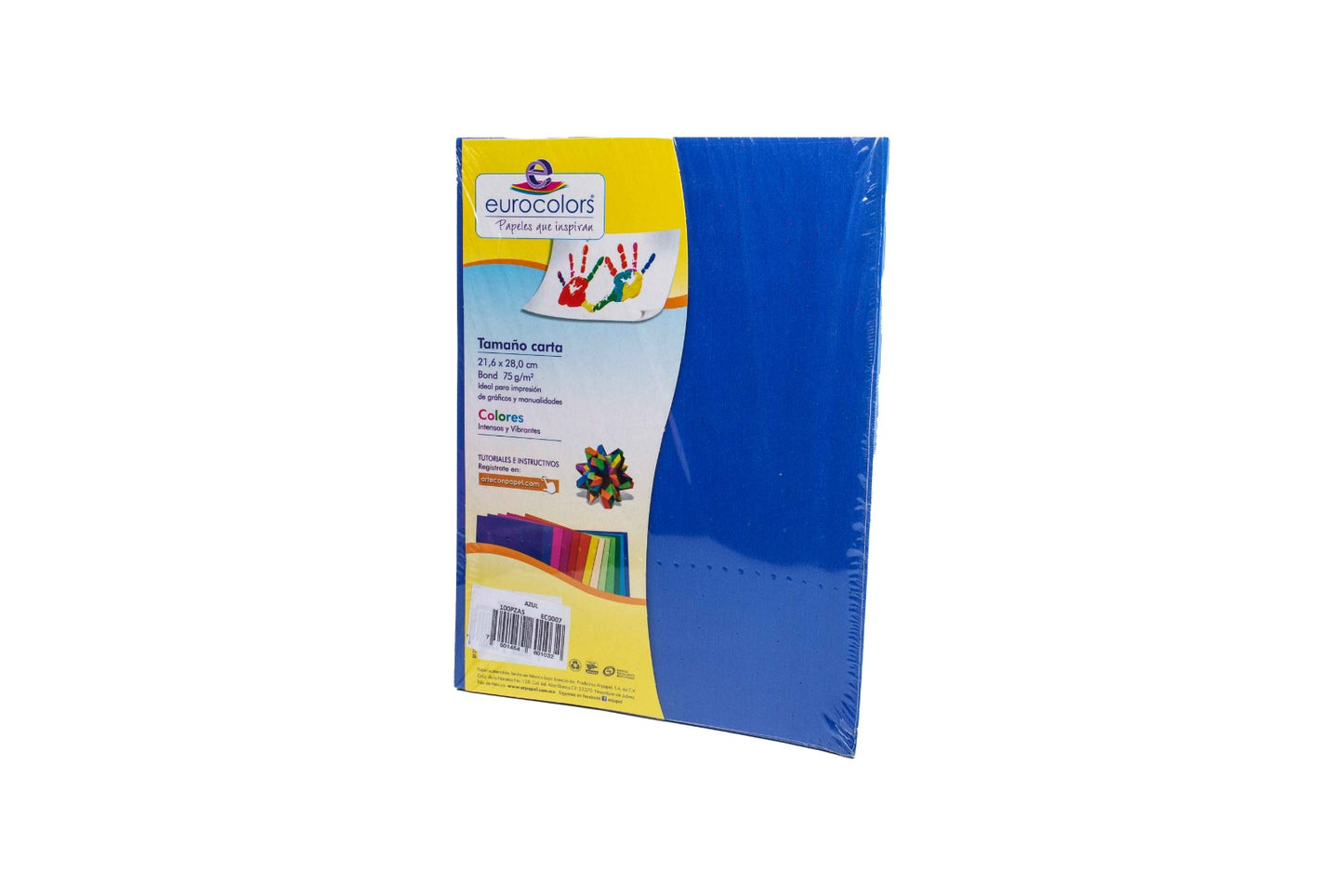Papel cortado Eurocolors EC0007 paquete con 100 pzas azul.