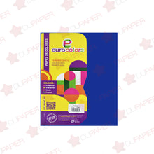 Papel cortado Eurocolors EC0007 paquete con 100 pzas azul.
