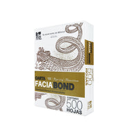 Papel bond Facia Bond 99 % Blancura tamaño carta y oficio 75 g.