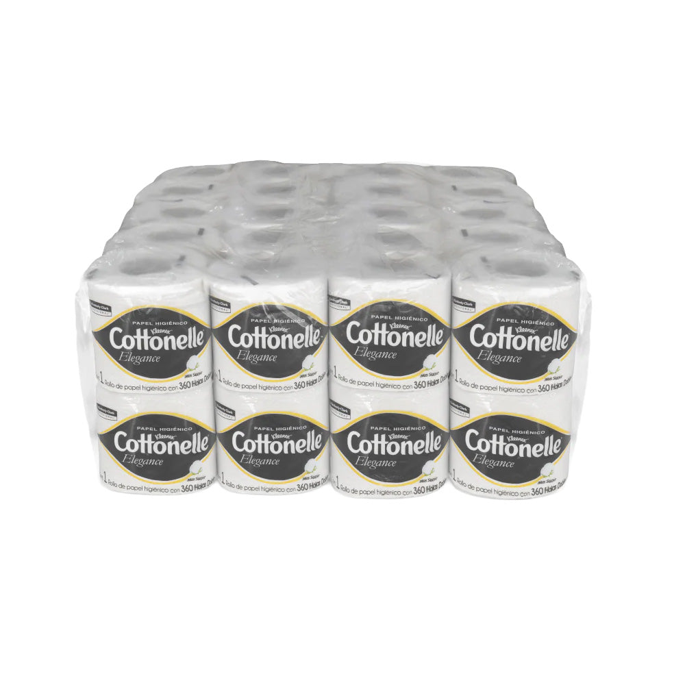 Papel higiénico blanco Kleenex Cottonelle 90429 paquete 40 rollos con 360 hojas