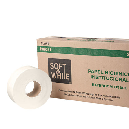 Papel higiénico Soft&White línea 9 HD 250 m c/12