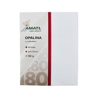 Papel Opalina Pochteca con 100 hojas Carta blanco de 180 g.