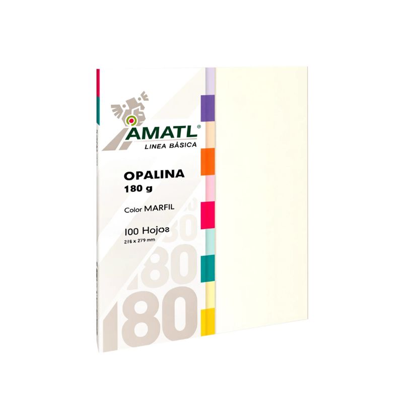 Papel Opalina Pochteca con 100 hojas Carta marfil.