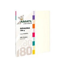 Papel Opalina Pochteca con 100 hojas Carta marfil.