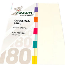 Papel Opalina Pochteca con 100 hojas Carta marfil.