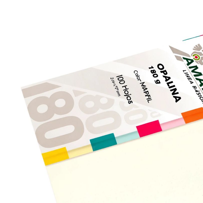 Papel Opalina Pochteca con 100 hojas Carta marfil.