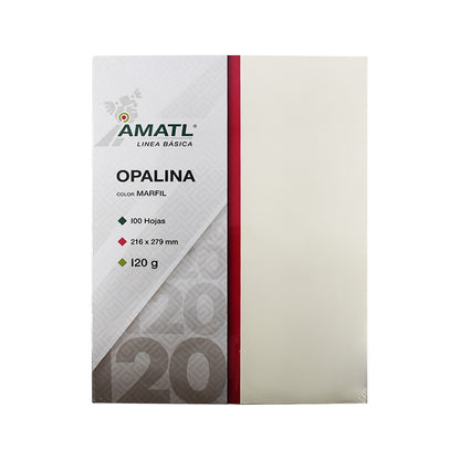 Papel Opalina Pochteca con 100 hojas Carta marfil.