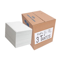 Papel Stock 9 1/2 X 11 DE 3 Tantos con 1000 hojas