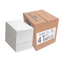 Papel stock 9 1/2 X 11 de 4 tantos con 750 hojas