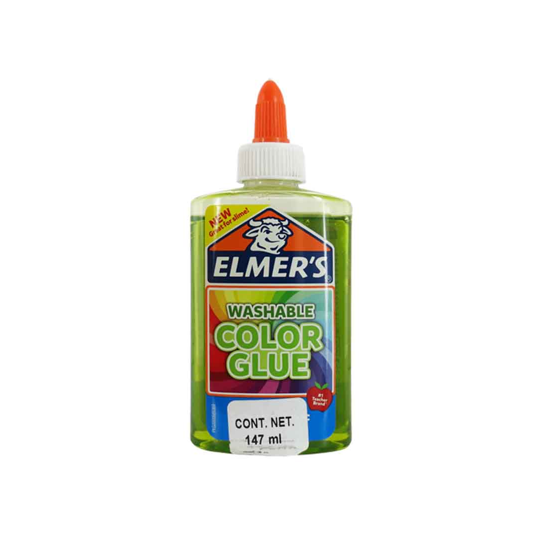 Pegamento Elmers color glue transparente.