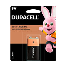 Pila Duracell alcalina cuadrada 9 volts 1 pza.