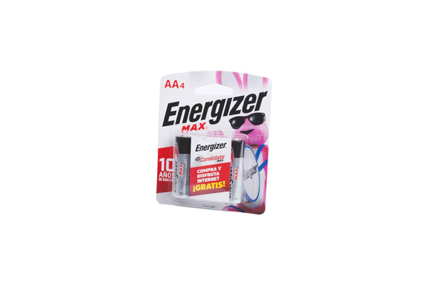 Pila alcalina max aa Energizer 1.5 volts blister con 4 pzs