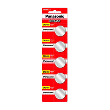 Pila de litio Panasonic CR2450 tira con 5 pzs