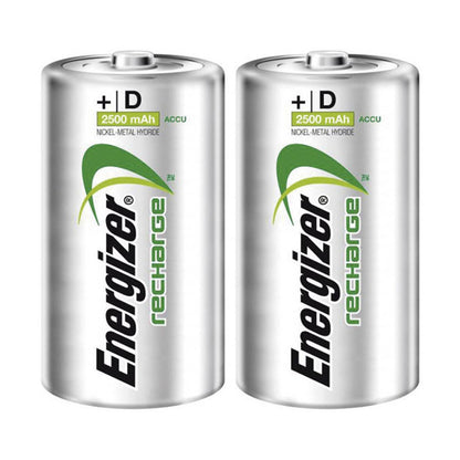 Pila Energizer recargable D 1.2 volts 2 pzas.