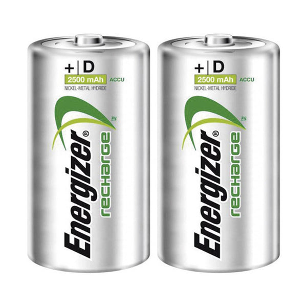 Pila Energizer recargable D 1.2 volts 2 pzas.
