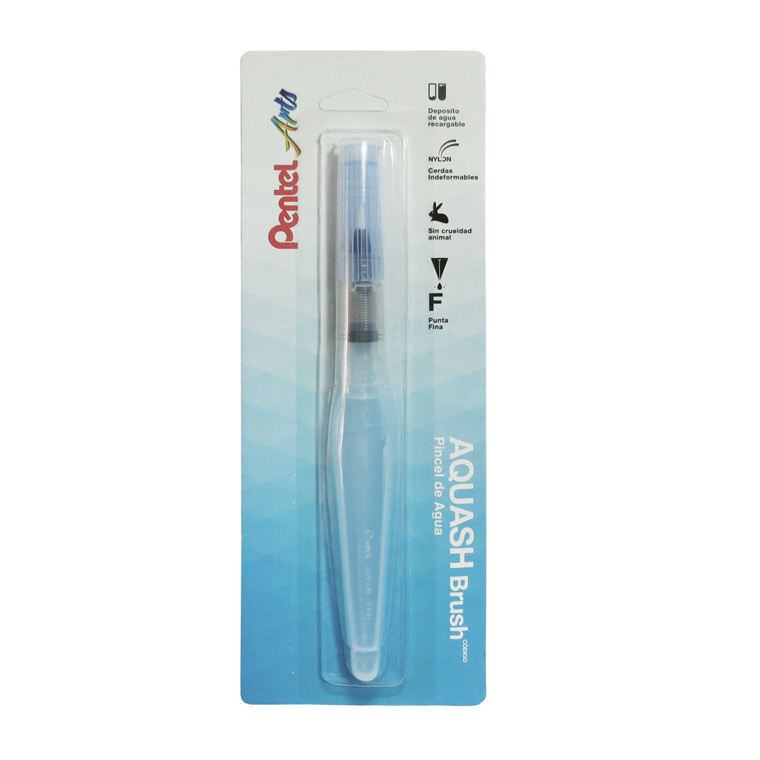 Pincel Pentel Aqua Brush con depósito de agua.