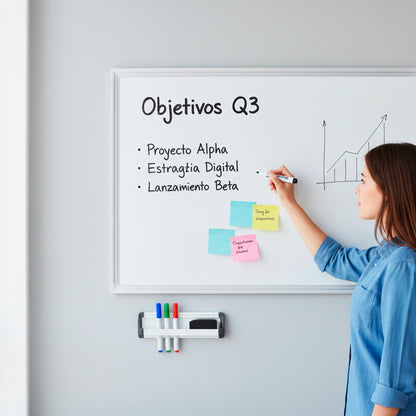 Pizarrón blanco 60x90 cm Clasico