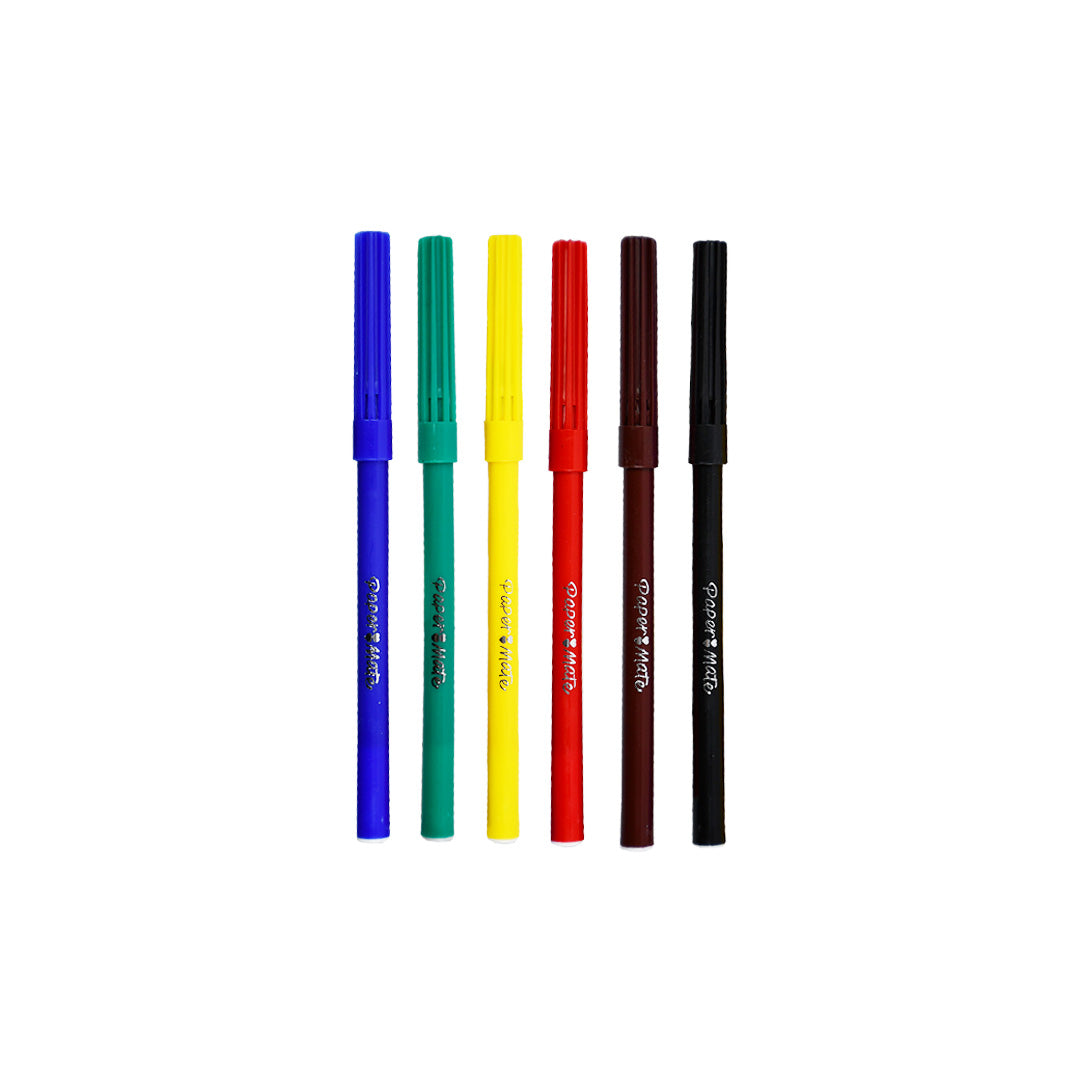 Plumín Paper Mate Pincelín de colores con 6 pzas.