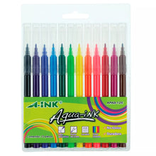 Plumín punta bala colores surtidos con 12 piezas