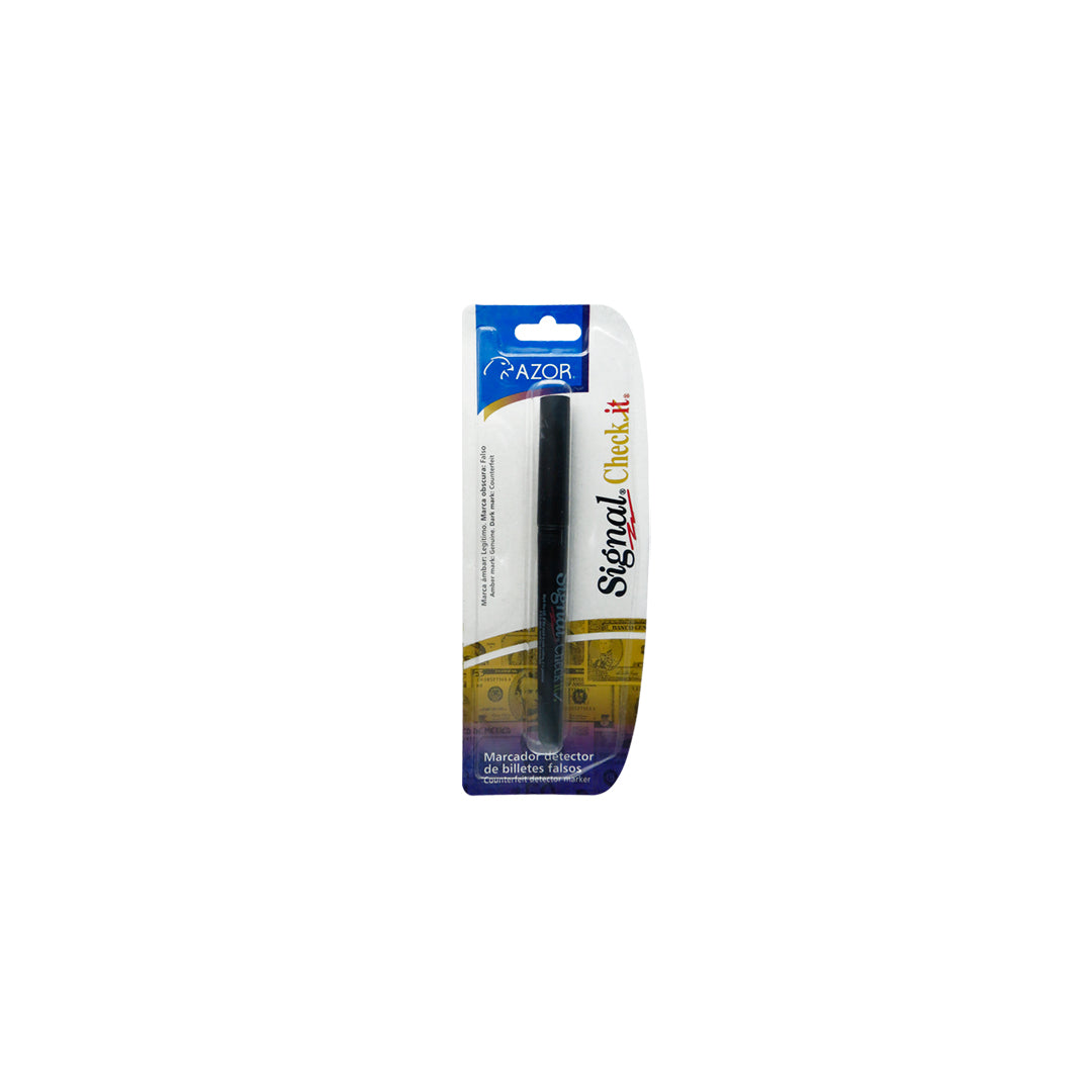 Marcador detector de billetes falsos check it Azor con 1 pieza