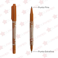 Marcador doble punta Zebra con 8 piezas