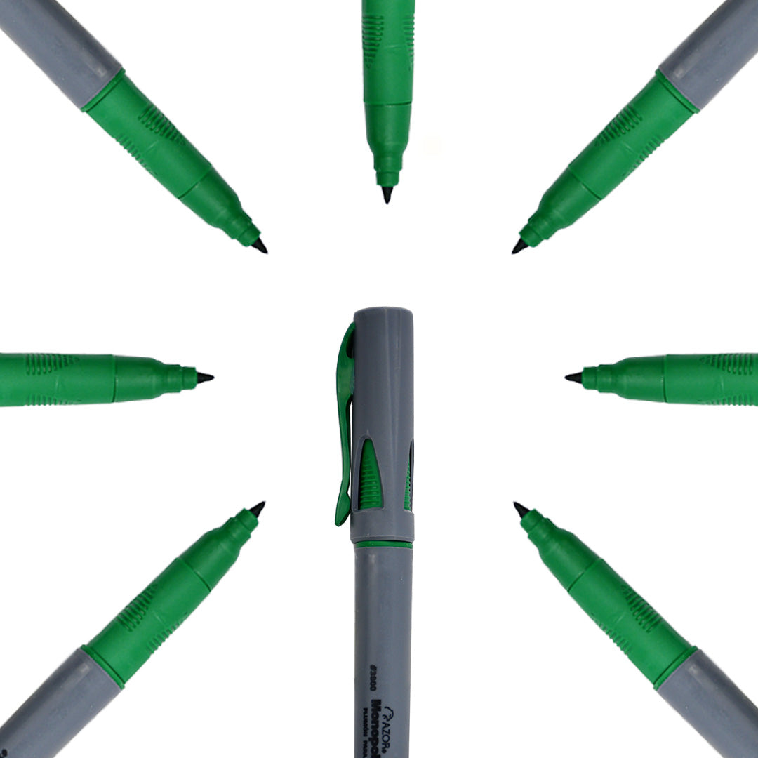 Plumón Monopol Azor Verde 3800 ve con 12 pzas.
