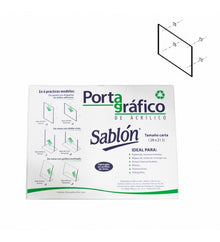 Portagrafico de acrilico carta horizontal 9975ph.