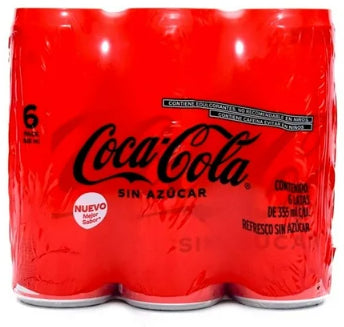 REFRESCO DE LATA COCA-ZERO 355 ML PAQUETE CON 6 PZS
