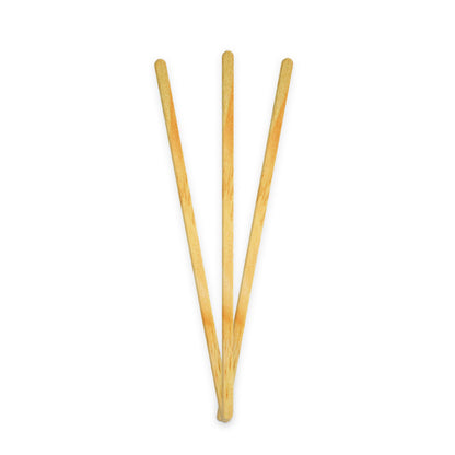 Agitador de madera para bebidas.