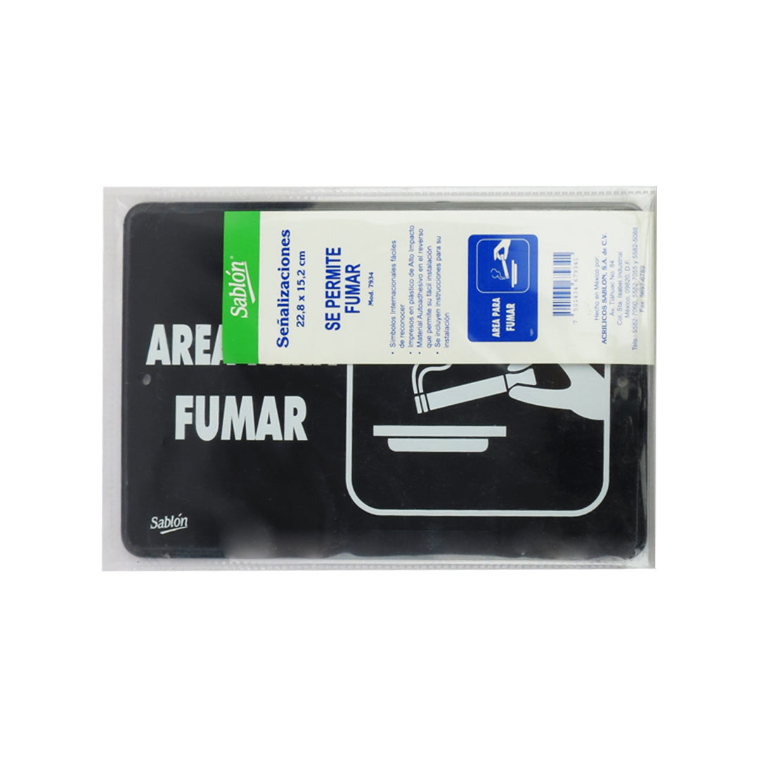 Señalización Sablón área para fumar 7934