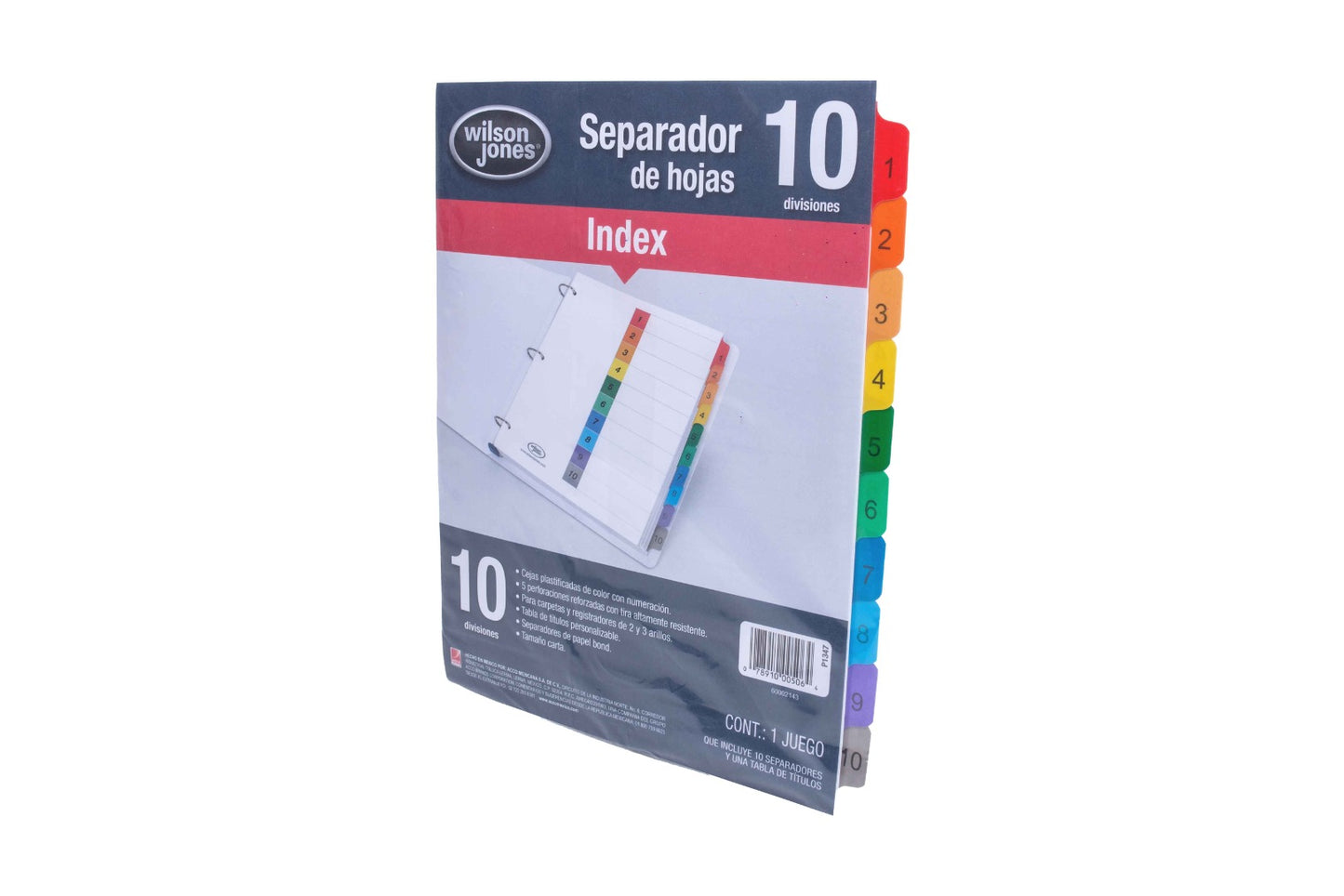 Separadores Multidex Wilson Jones Carta.