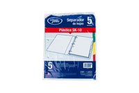 SEPARADOR PLASTICO CARTA 5 DIVISIONES SK-10 P0560