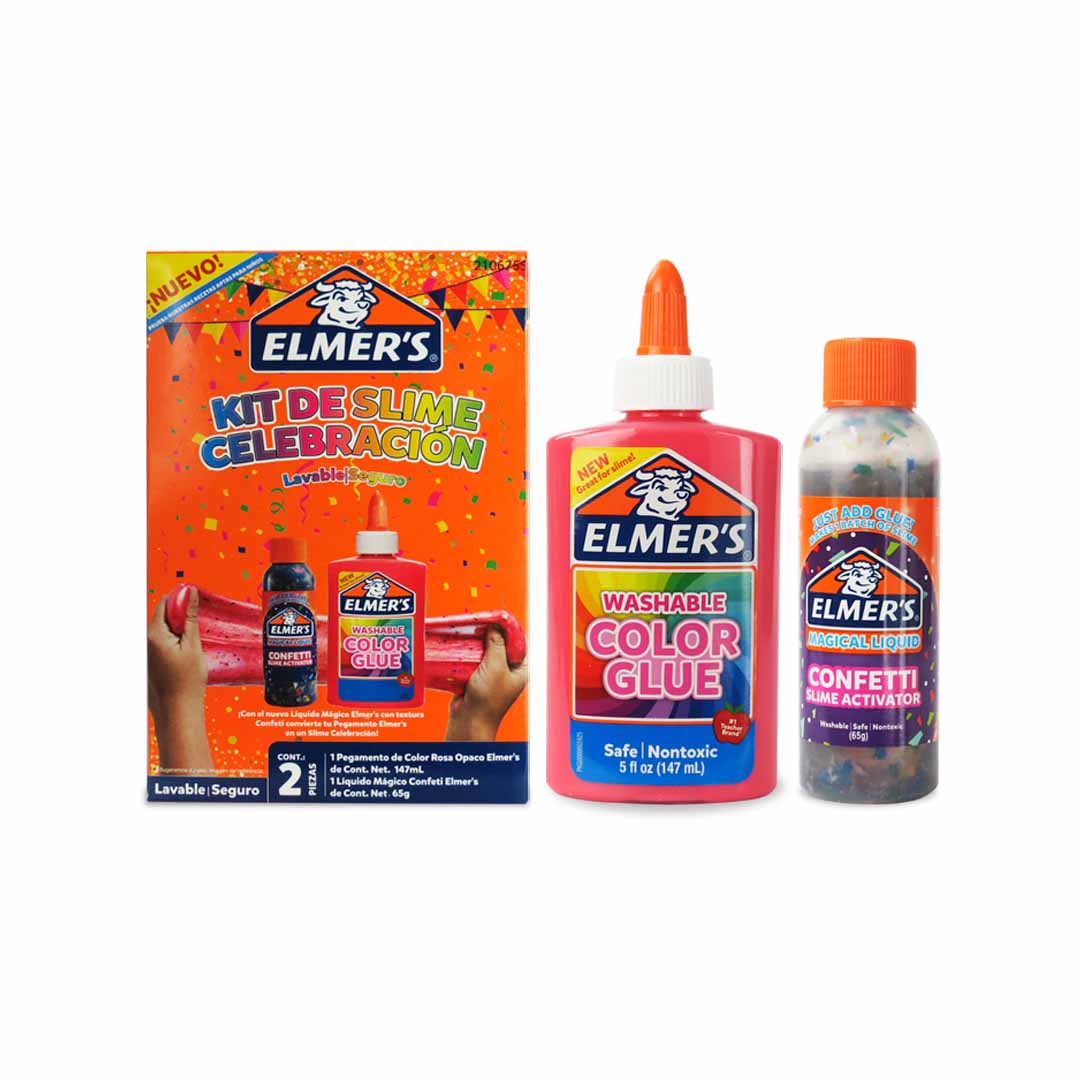 Kit de slime Elmers celebración.
