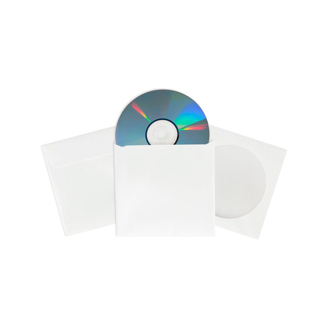 Sobre blanco para cd scd-01 de 12.7 x 12.7 cm con 50 pzs