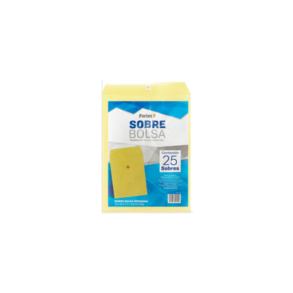 Sobres de Bolsa Manila con Hilo Fortec con 25 pzas.