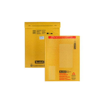 Sobre de envío con envoltura de plástico burbuja Scotch 3M amarillo.