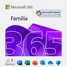 SOFTWARE MICROSOFT 365 ESD FAMILIAR 12 MESES DE SUSCRIPCION PARA 1 A 6 USUARIOS