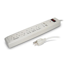 Supresor de picos Santul de 6 contactos y 2 USB.