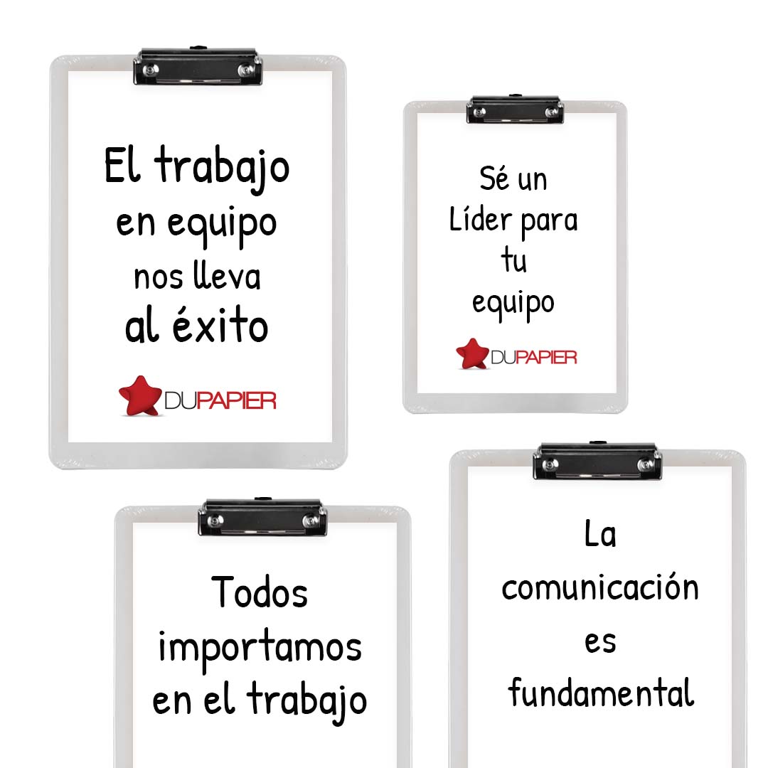 Tabla plástica con clip carta transparente.