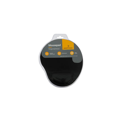 Tapete Mouse Pad ergonómico con gel negro PC-041078
