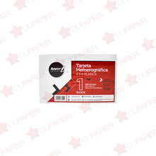 Tarjeta Bristol blanca  4 cm x 6 cm paquete 100 pzas.