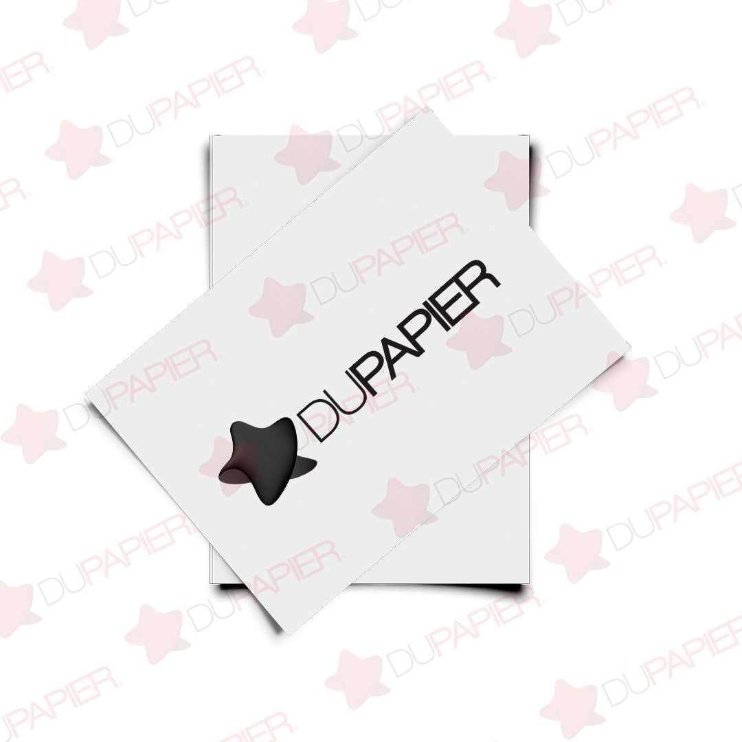 Tarjeta Bristol blanca  4 cm x 6 cm paquete 100 pzas.
