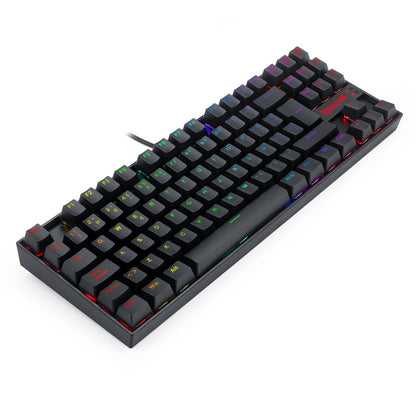 Teclado mecánico gamer Redragon Kumara K552 RGB switch alámbrico negro.